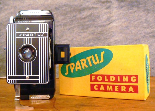 Spartus Folding Camera.  This specimen is in mint condition with the original box.